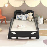 Bellemave® Twin Size Race Car - Shaped Platform Bed with Wheels - Bellemave